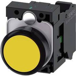 Siemens Trykknap, 22mm, rund, plast, gul, flad