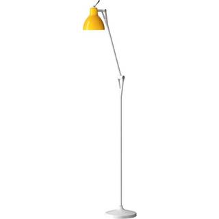 Luxy F1 Gulvlampe Mat Hvid/Blank Gul Skærm - Rotaliana