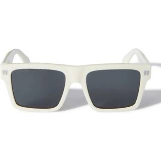 Off-White Unisex OERI109 Lawton 0107 white Solbriller Acetat Hvid Grå Firkantet Normal