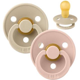 BIBS Colour Sut 2-Pak Latex Str. 3 Rund, Vanilla/Blush