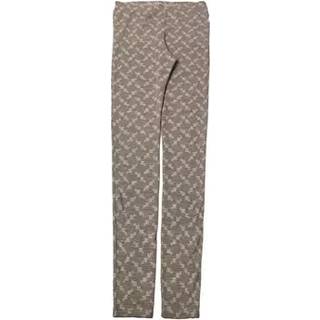 Leggings i brun tynd uldstrik til kvinder