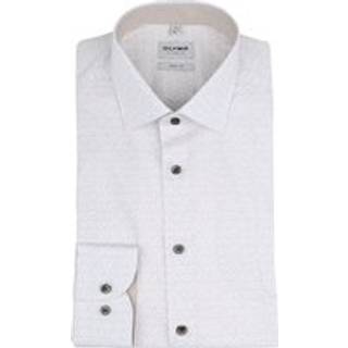 OLYMP Herren Hemd beige gemustert