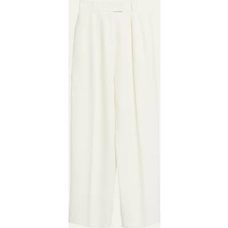 The Row Antone high-rise linen wide-leg pants - white - XL