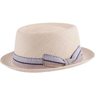 Leonardo Pork Pie Hat, Blue/Beige Band, S