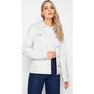 Lts Tall White Denim Button Through Jacket 10 Lts | Tall Women's Denim Jackets