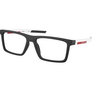Prada Linea Rossa Mand PS 02QV DG01O1 Optiske stel Injiceret Sort Transparent Firkantet Normal