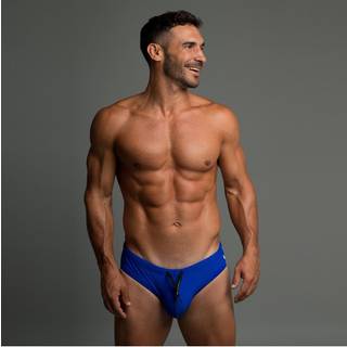 Rounderbum H2O Padded + Package Swim Briefs - Blue