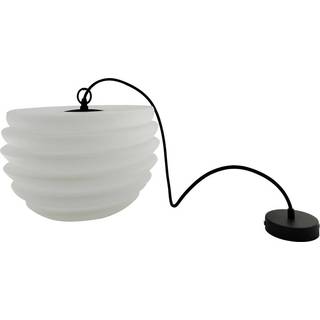 Lindby Arona udendørs hængelampe, Ø 38 cm, hvid
