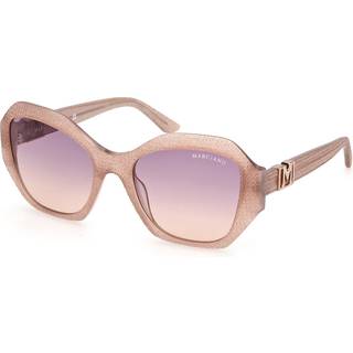 Guess by Marciano Kvinde GM00007 57Z Solbriller Acetat Beige Violet Geometrisk Normal