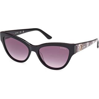 Guess Kvinde GU00112 01B Solbriller Acetat Sort Røg Cat Eye Normal Skygge