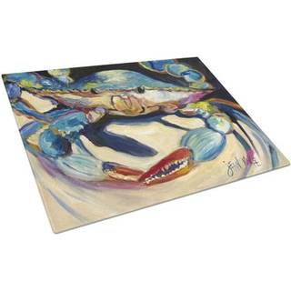 Caroline's Treasures JMK1094LCB Blue Crab Glass Cutting Board Stor dekorativt tempereret glas Køkkenskæring og serveringsplade Stor i stor større