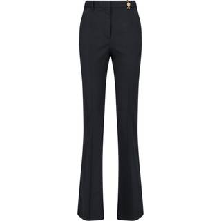 Versace High-rise wool-blend flared pants - black - M