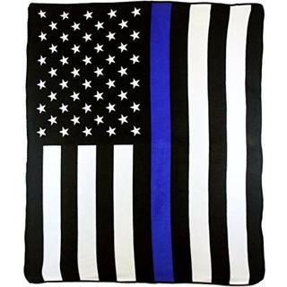 AES USA Politi tynd bl? linje amerikansk ryg det bl? bl? liv betyder 50x60 pol?r fleece t?ppe kast