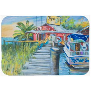 Caroline's Treasures JMK1050LCB Deep Sea Fishing Boat på Lulu's Glass Cutting Board Stor dekorativt tempereret glas Køkkenskæring og serveringspl