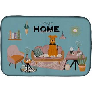 """" Caroline's Treasures CK7886DDM Airedale Sweet Home Dish-Drying-Mats 14 X 21 Multicolor """"