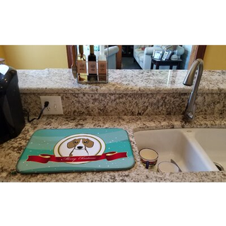 """" Caroline's Treasures Beagle Glædelig juletørring Mat 14 x 21 """"