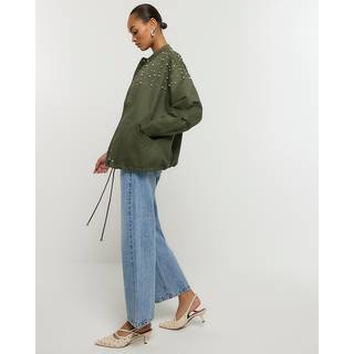 River Island High Rise Afslappet Lige Afkortet 100% Bomuld Jeans44 L