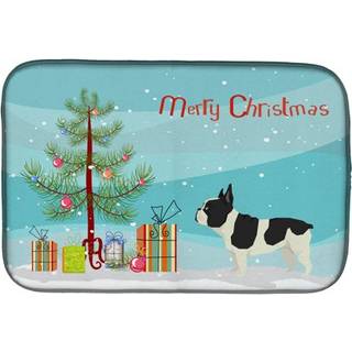 """" Caroline's Treasures CK3539DDM French Bulldog Christmas Tree Dish-Drying-Mats 14 X 21 Multicolor """"