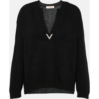 Valentino Logo virgin wool sweater - black - M