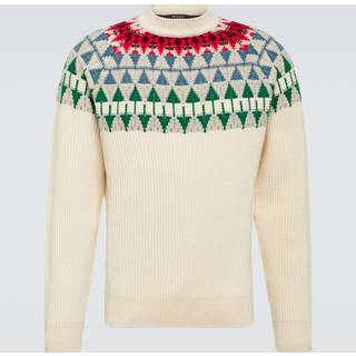 Loro Piana Noel Fair Isle cashmere sweater - red - EU 52
