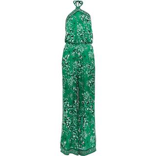 Poupette St Barth Isabelle printed halterneck jumpsuit - green - L