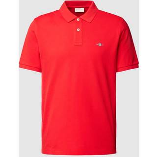 Gant Reg shield pique polo - Rød - Str. L - Modish.dk