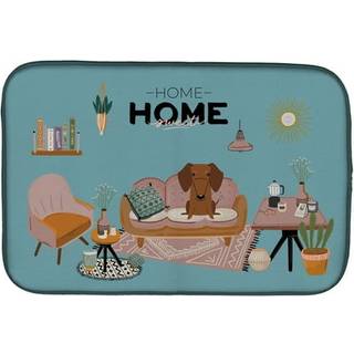 """" Caroline's Treasures CK7975DDM Red Brown Dachshund Sweet Home Dish-Drying-Mats 14 X 21 Multicolor """"