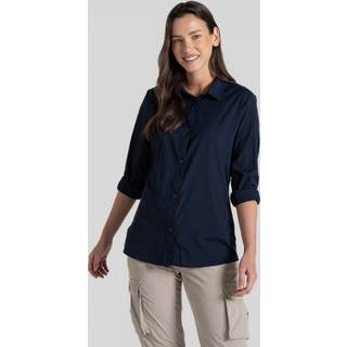 Craghoppers Women's Nosilife Freeda Long Sleeved Shirt Blue Navy, 16