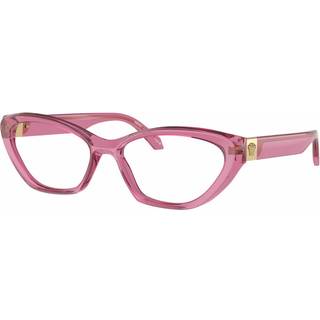 Versace Kvinde VE3356 5469 Optiske stel Acetat Rosa Transparent Cat Eye Normal
