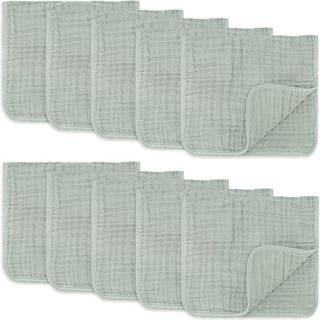 Comfy Cubs Muslin Burp Cloths 20 """" X 10 """" Pakke med 10 - Stor 6 -lags Ultra Absorbent 100% Bomuld til baby droole og rod - Soft Safe & Gentle B