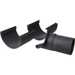 Plastmo justerbart tudstykke, PVC, grafit - nr. 11/Ø75 mm