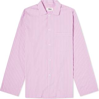Tekla - Poplin Sleepwear Purple Pink Stripes, Shirt M - Pyjamas - Lyserød