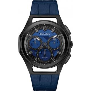 Bulova 98A232 Curv Sort/Læder Ø44 mm