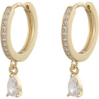 Snö Of Sweden Camille Drop Ring Earring Gold/Clear