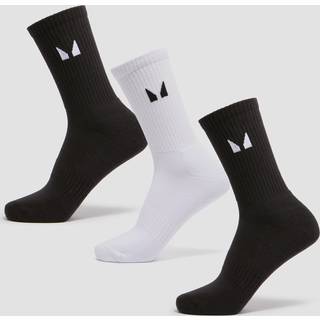 MP Essentials Crew Socks til kvinder (3-pak) – Sort/hvid - UK 2-5
