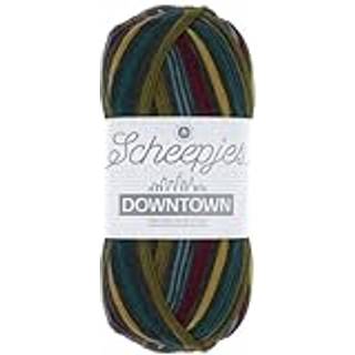 Scheepjes Downtown 415 Tailor's Row Indhold: 75% Merino ekstra fin, 25% nylon Vægt/længde: 50 gram = ca. 200 meter Anbefalede pinde: 2.50-3.00 mm Strikkefasthed: 10 cm x 10 cm = 29 m x 45 p Tåler maskinvask, 40°C ved skånevask / Tåler ikke tørretumbler / Tørres fladt.
