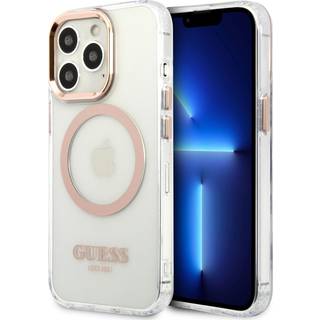 Guess iPhone 13 Pro / 13 guld hardcase Metal Outline Magsafe