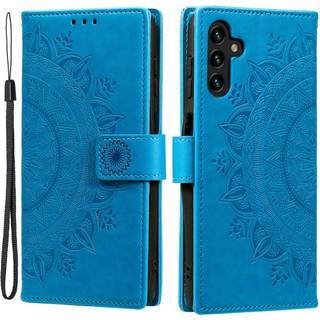 SKALO Samsung A04s 4G Mandala Flip Cover - Blå