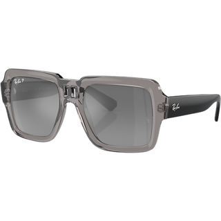 Ray - Ban Unisex RB4408 MAGELLAN 672582 Solbriller Injiceret Grå Grå Firkantet Polariseret Spejl