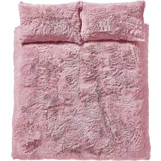 Catherine Lansfield Catherine Lansfield Pink So Soft Cuddly Deep Pile Duvet Cover and Pillowcase Set