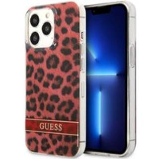 Guess GUHCP13LHSLEOR iPhone 13 Pro / 13 rød hardcase Leopard