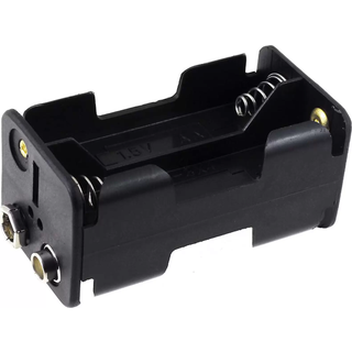 Batteriholder til 4x Mignon/AA Batterier med Clip-tilslutning