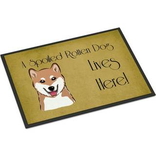 """" Caroline's Treasures BB1473JMat Shiba Inu forkælet hundeliv her indendørs eller udendørs mat 24 x 36 """" ""Multicolor"" ""