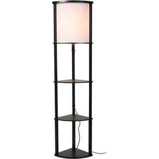 Gulvlampe Menno, sort, bomuld, 162,3 cm, E27