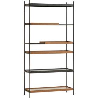 Woud Tray Shelf Reol High Short: 2 Walnut Wide: 2 Walnut + 2 Black