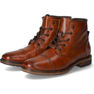 bugatti Herren Stiefeletten braun, cognac Glattleder