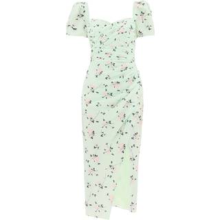 Self-Portrait Floral crêpe midi dress - green - XXXS