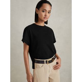 Reiss Lois Cotton Rund hals T-shirtMiddel