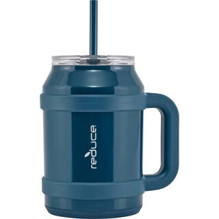 Reducer Cold1 50 Oz genanvendelig krus tumbler med h?ndtag - isoleret vandflaske i rustfrit st?l til hjemmekontor og fitnesscenter; Straw eller l