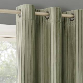 Sun Zero Scarlett 2-Pack plisset fl?jlst?j Reducerende blackout Grommet Gardinpanel Pair 40 """" X 84 """" Sage Green